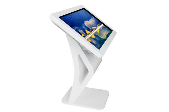 شاشة عرض تفاعلية 32 بوصة أرضية رقمية لافتات LCD تعمل باللمس ، ذاكرة وصول عشوائي (RAM) سعة 2 جيجا بايت