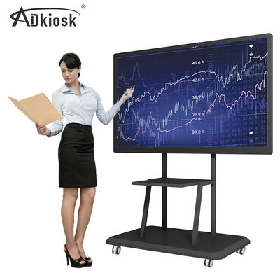 65 بوصة السبورة الإلكترونية التفاعلية بالأشعة تحت الحمراء 4K LCD الرقمية فائقة الوضوح