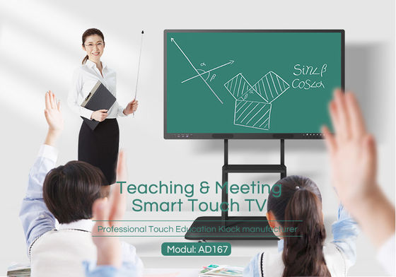 3840X2160 UHD شاشة تعمل باللمس بالأشعة تحت الحمراء Whiteboard AG Glass 20 نقطة