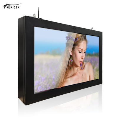 شاشة LCD خارجية من الزجاج المقسى 500cd / M2 1080p Ip55 مثبتة على الحائط