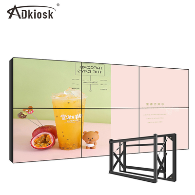شاشة عرض فيديو LCD بإطار ضيق مقاس 49 بوصة 3 × 3 شاشة ربط الإعلانات العمودية